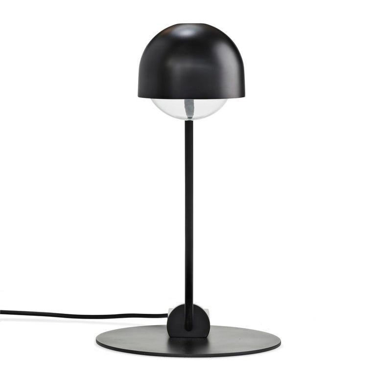 Danish Joe Colombo 'Domo' Steel Table Lamp by Karakter For Sale