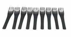 Joe Colombo and Ambrogio Pozzi for Alitalia Set of 9 "Linea 72" Forks, Itali
