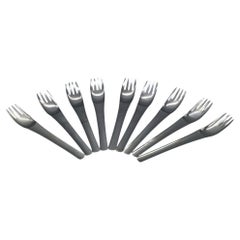 Joe Colombo and Ambrogio Pozzi for Alitalia Set of 9 "Linea 72" Forks, Itali