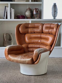 Sedia girevole Elda di Joe Colombo in condizioni originali.