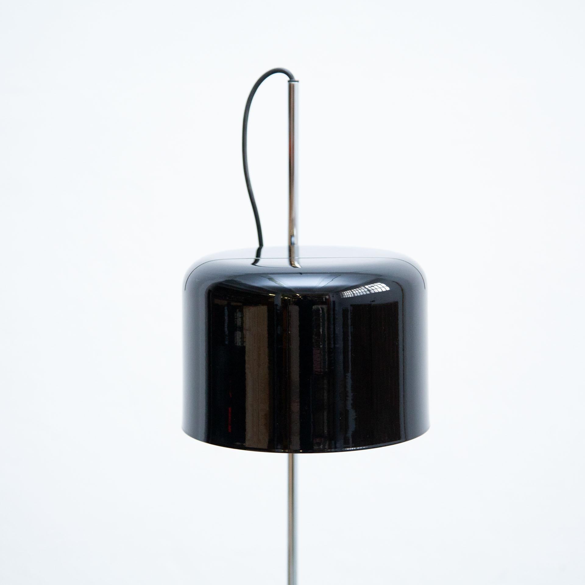 Mid-Century Modern Joe Colombo Floor Lamp 'Coupé' Black by Oluce