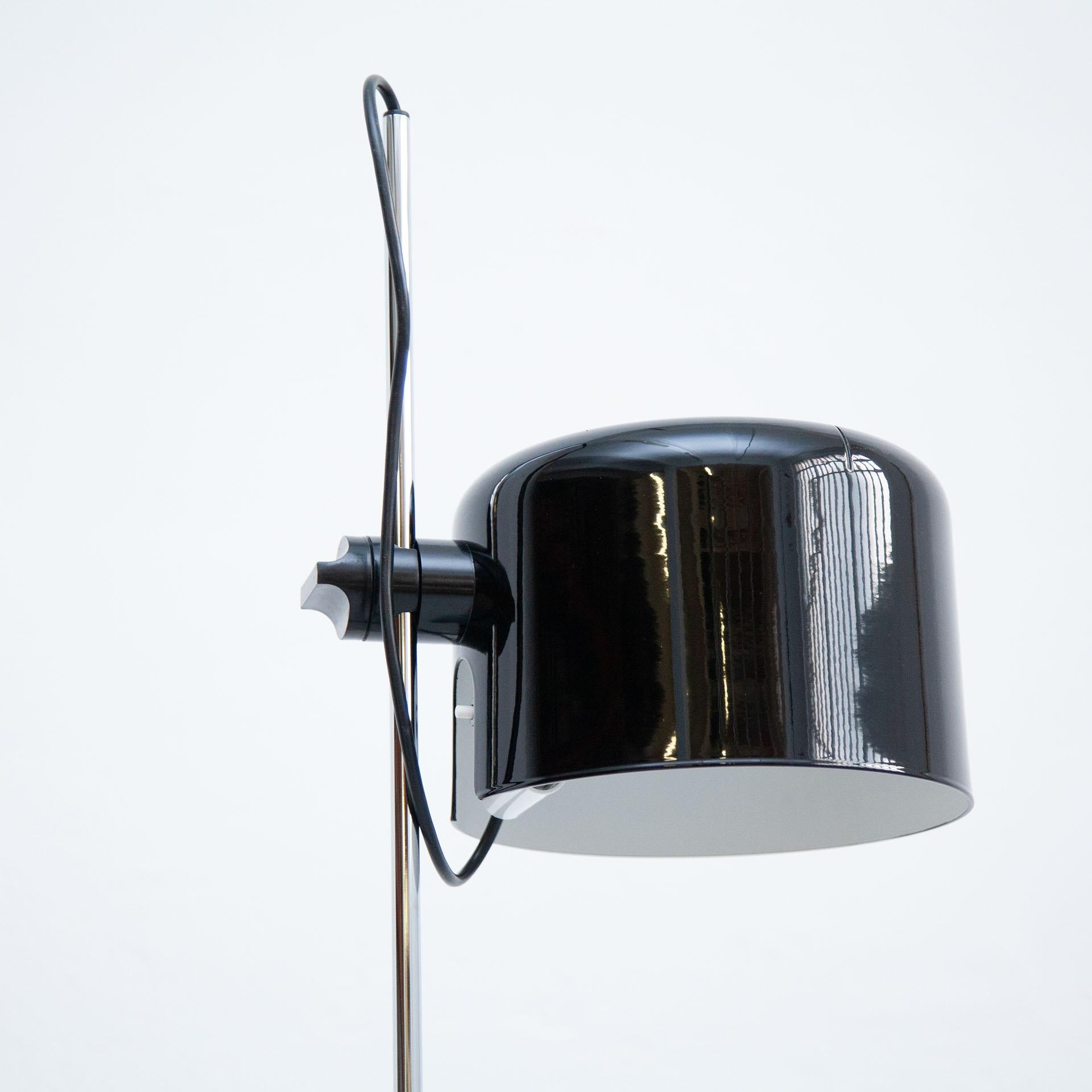 Contemporary Joe Colombo Floor Lamp 'Coupé' Black by Oluce