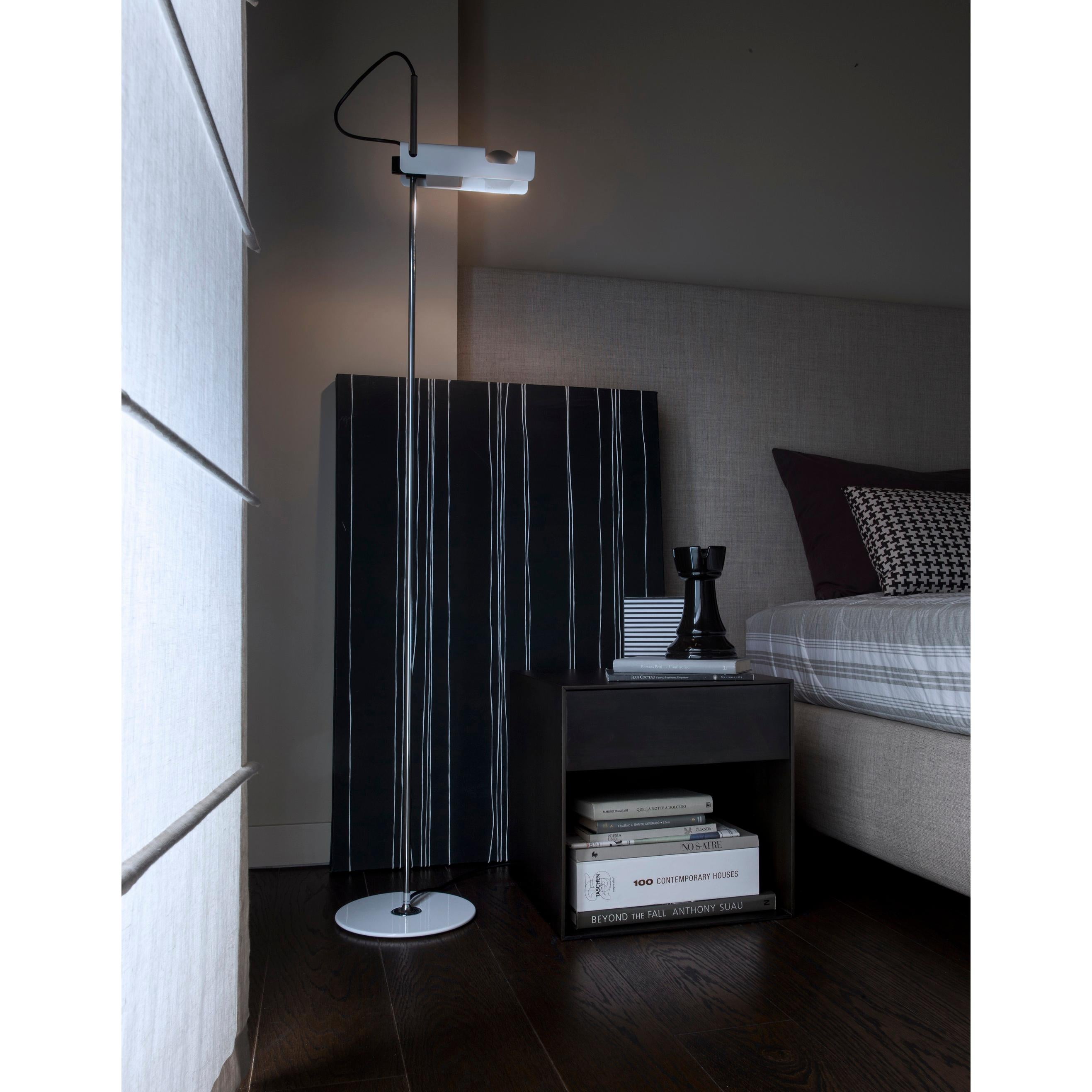 Italian Joe Colombo Floor Lamp 'Spider' Marble and Metal by Oluce For Sale