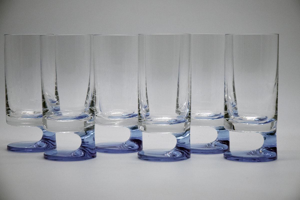 Joe Colombo for Arnolfo di Cambio Smoke Set of Glasses, 1970s In Excellent Condition In Parma, IT
