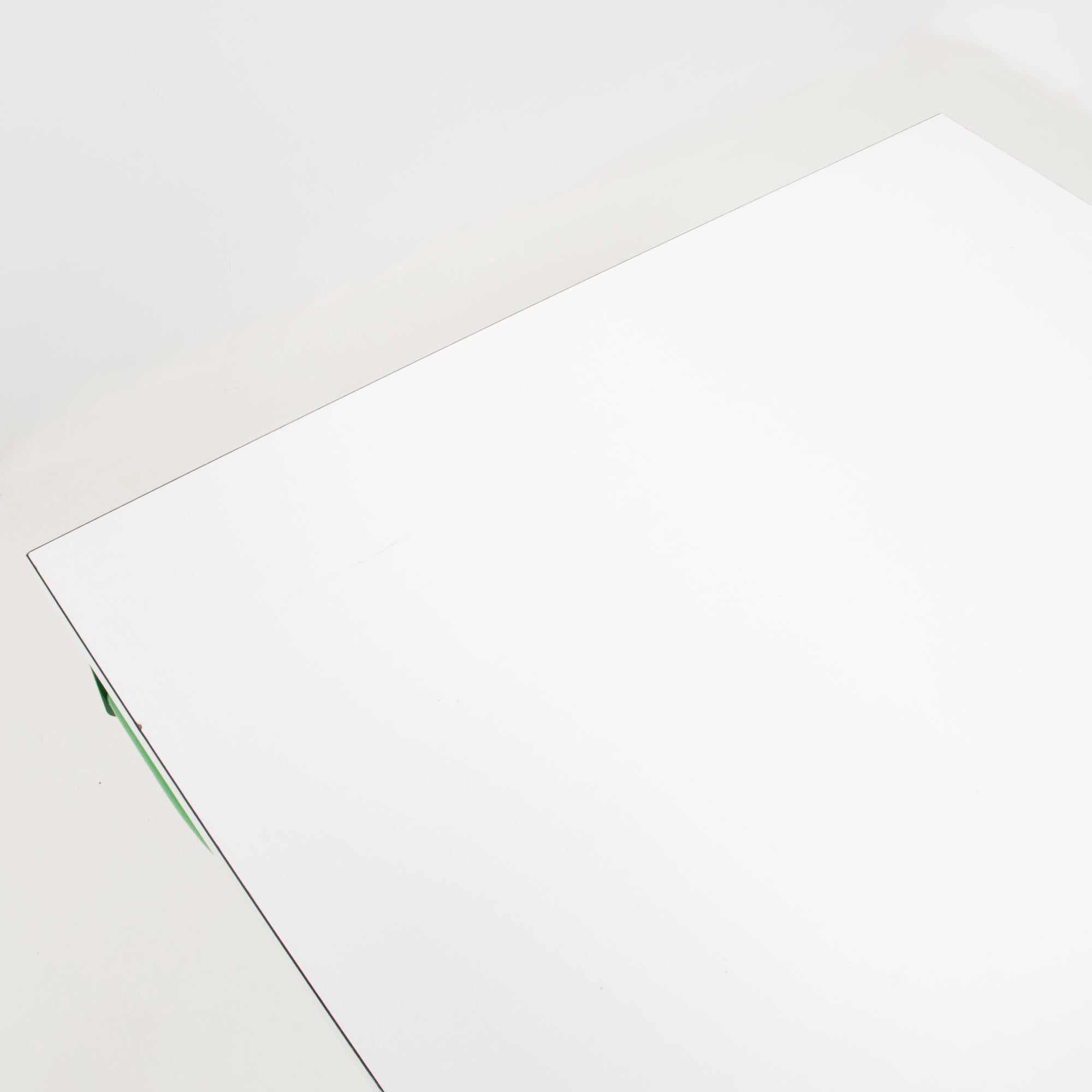 Joe Colombo for Bieffeplast White and Green Desk, 1970s 6