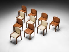 Joe Colombo for Pozzi Set of Ten '300' Dining Chairs in Ash