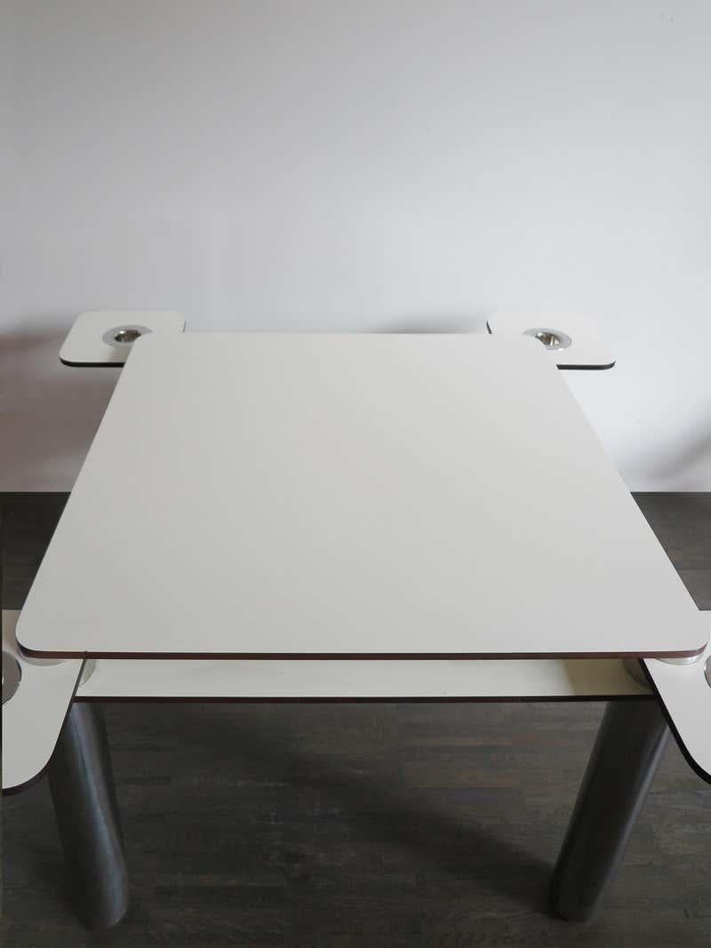 Joe Colombo for Zanotta Italian Poker Card or Game Table, 1960, Italy In Good Condition In Lucca, IT