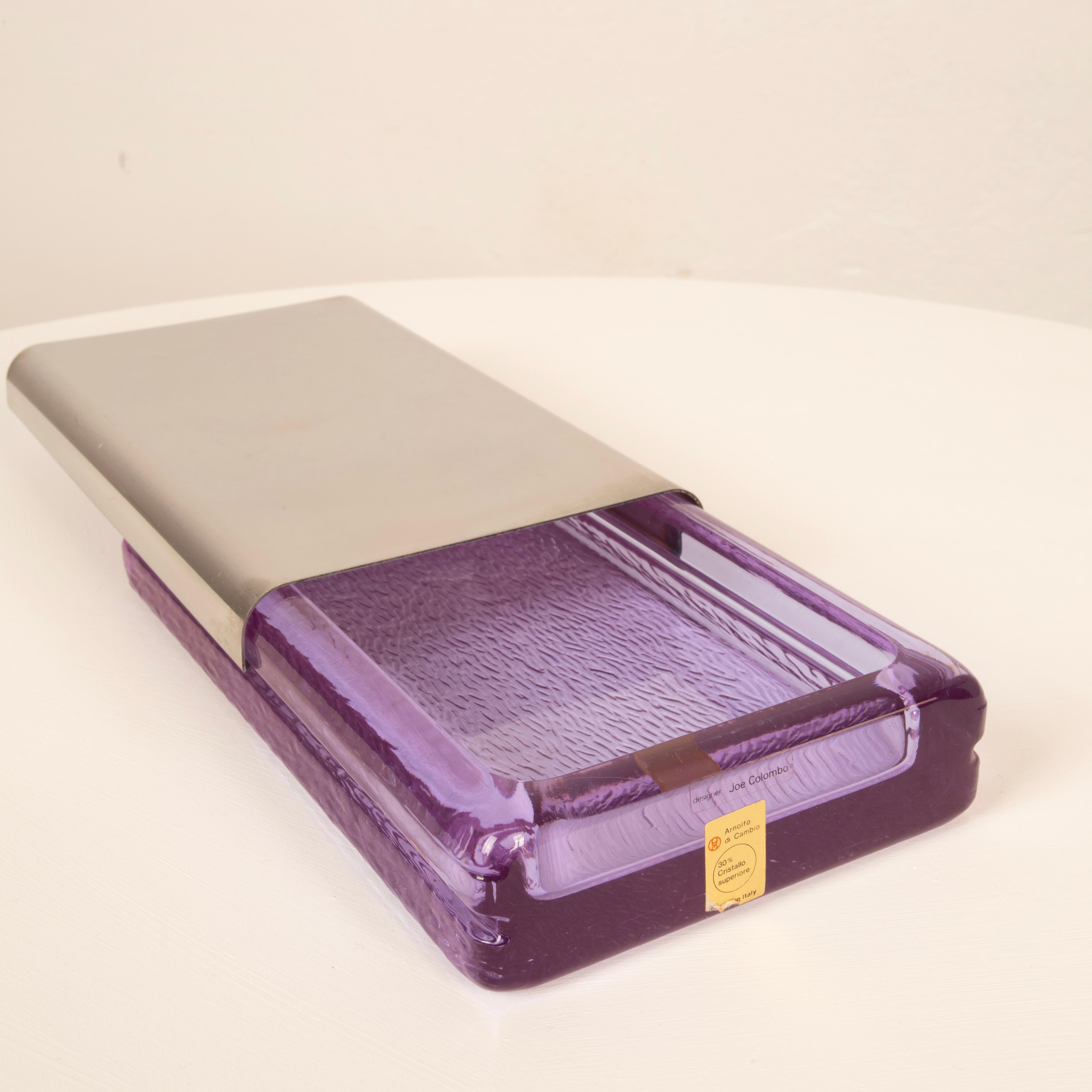 Boîte en verre Joe Colombo, Italie 1970 Bon état - En vente à Conversano, IT