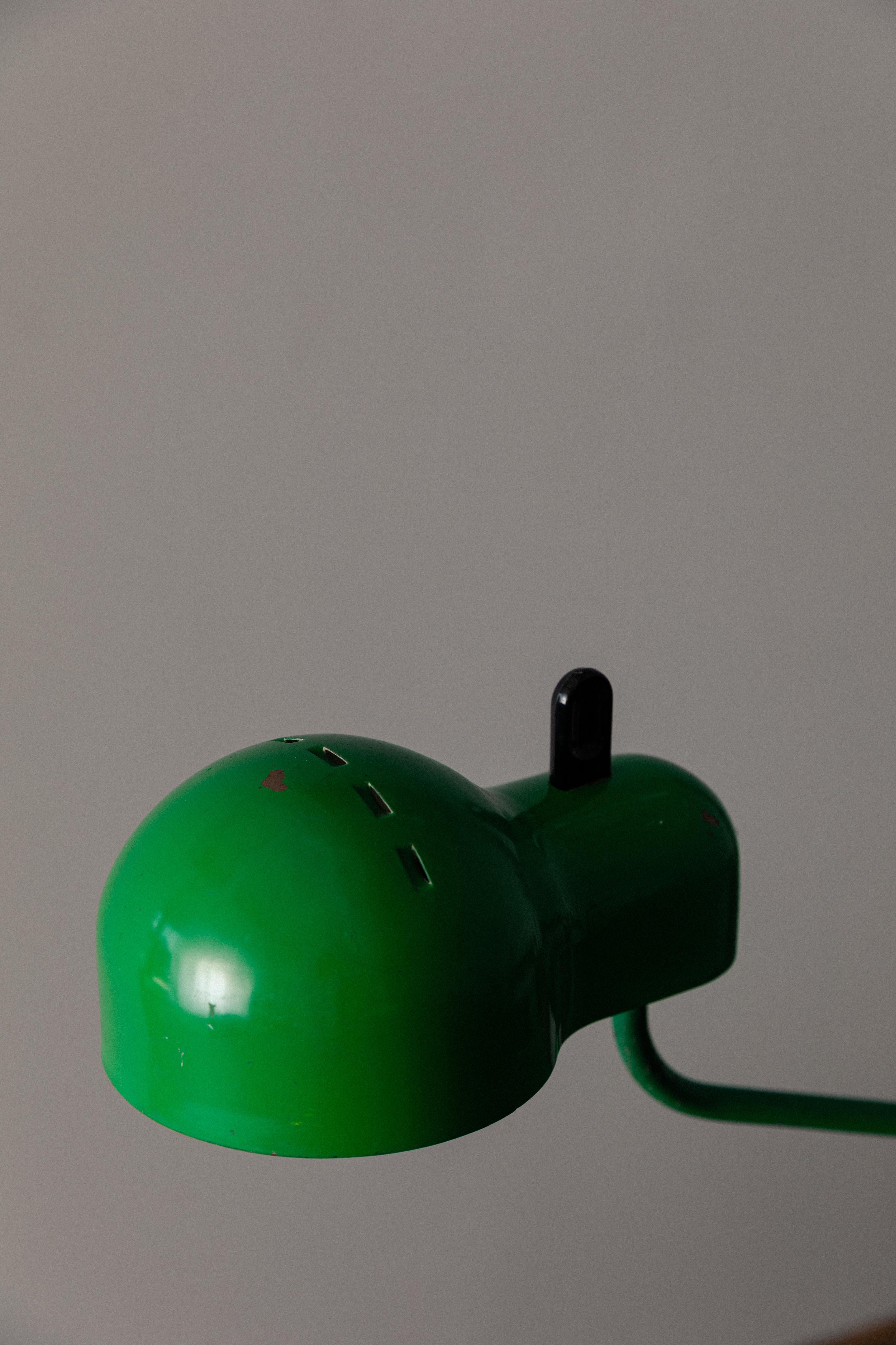 Italian Joe Colombo Green TOPO Lamp For Sale