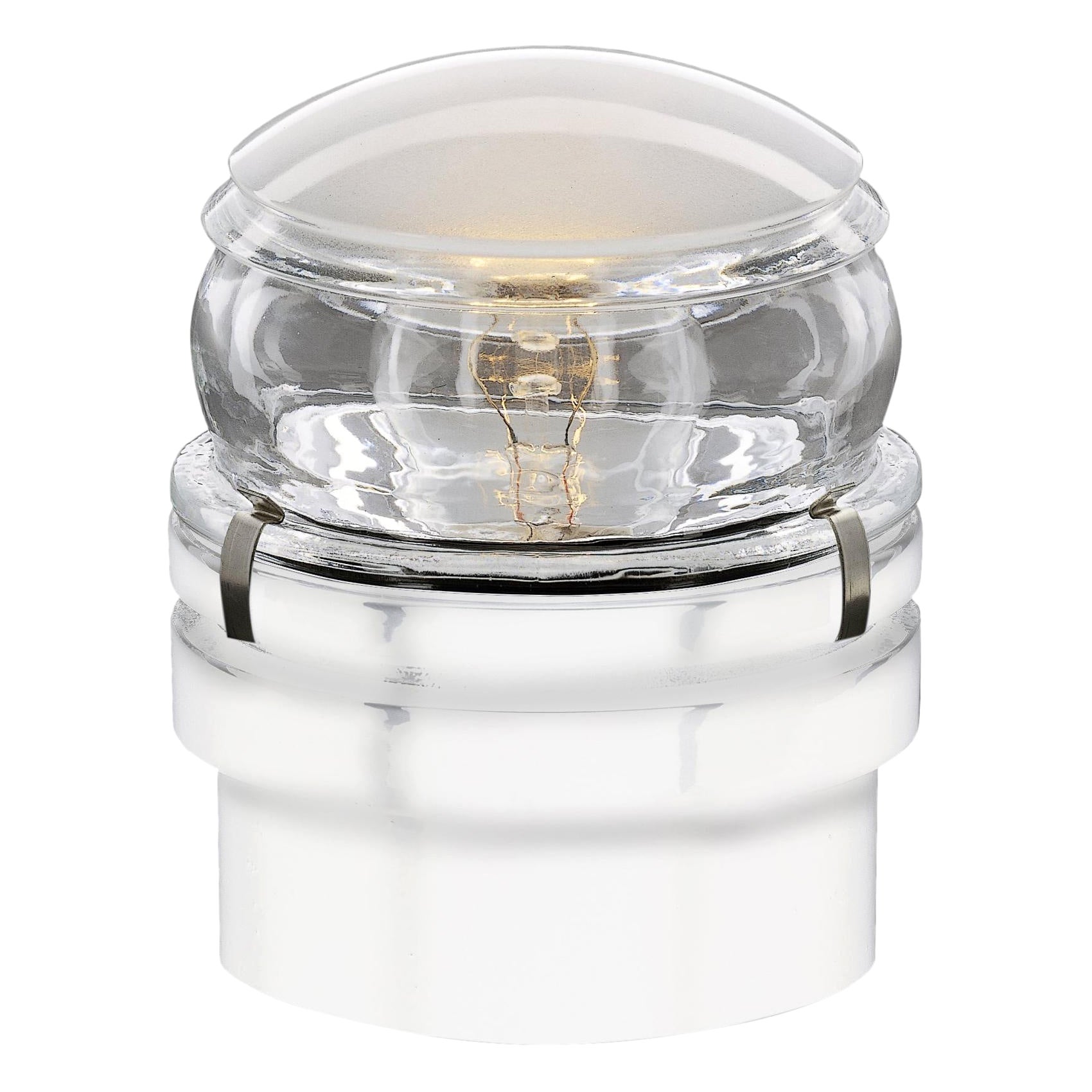 Joe Colombo Inside and Outside Wall and Ceiling Lamp 'Fresnel' White by Oluce