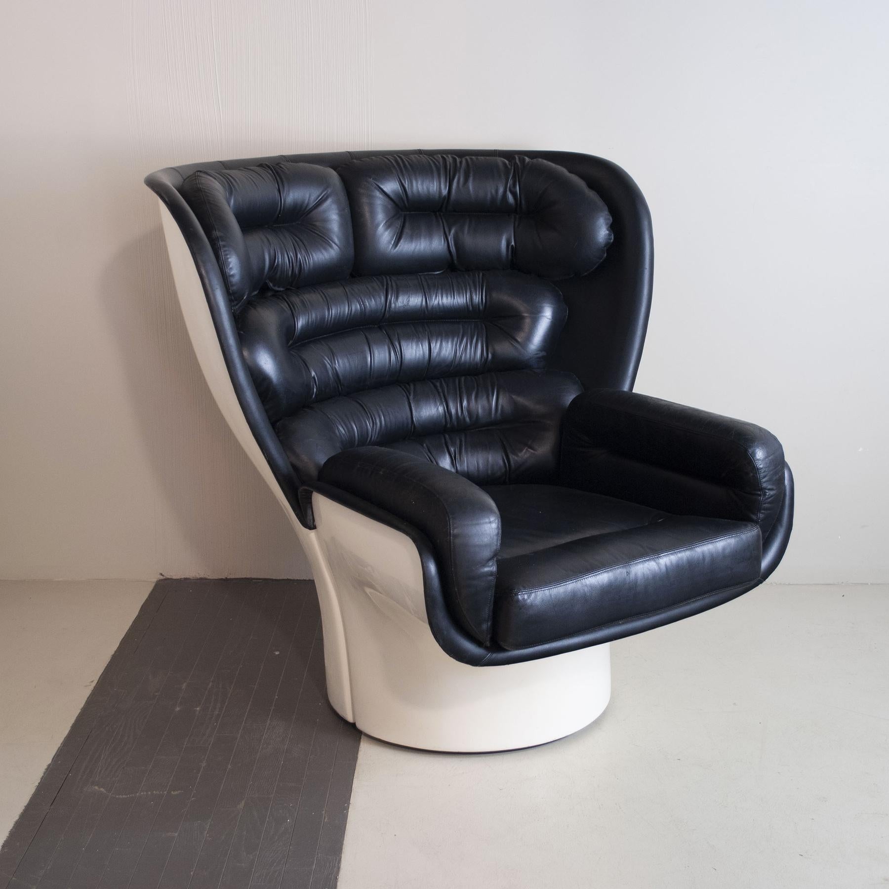 Joe Colombo Italian Midcentury Elda Armchair for Gavina For Sale at 1stDibs