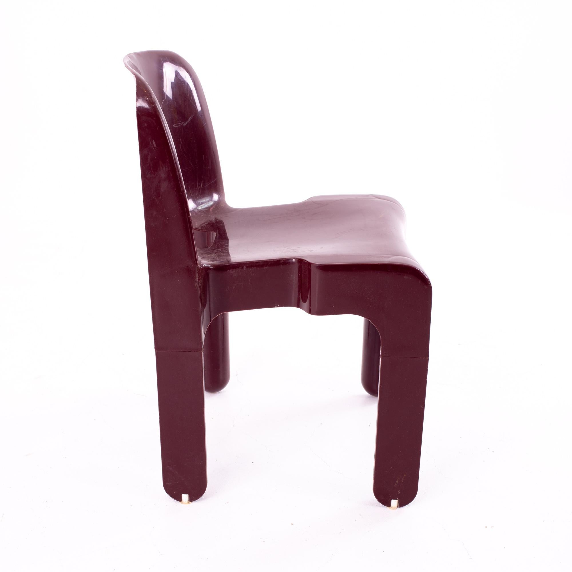 Late 20th Century Joe Colombo Kartell Mid Century Plastic Chairs, Pair