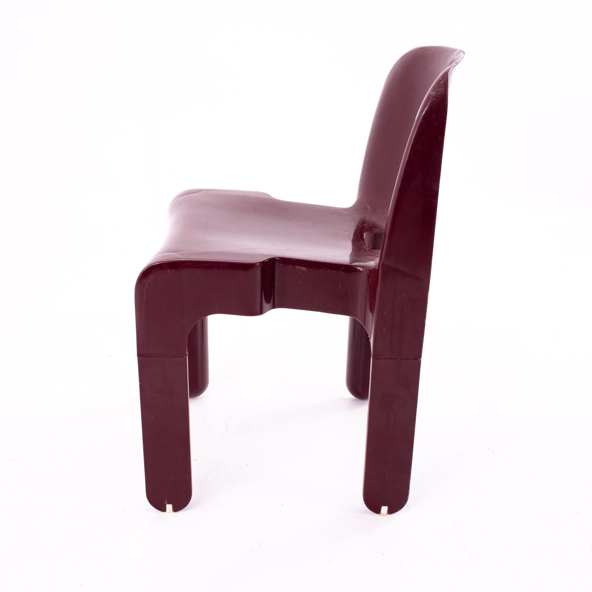 Joe Colombo Kartell Mid Century Plastic Chairs, Pair 2