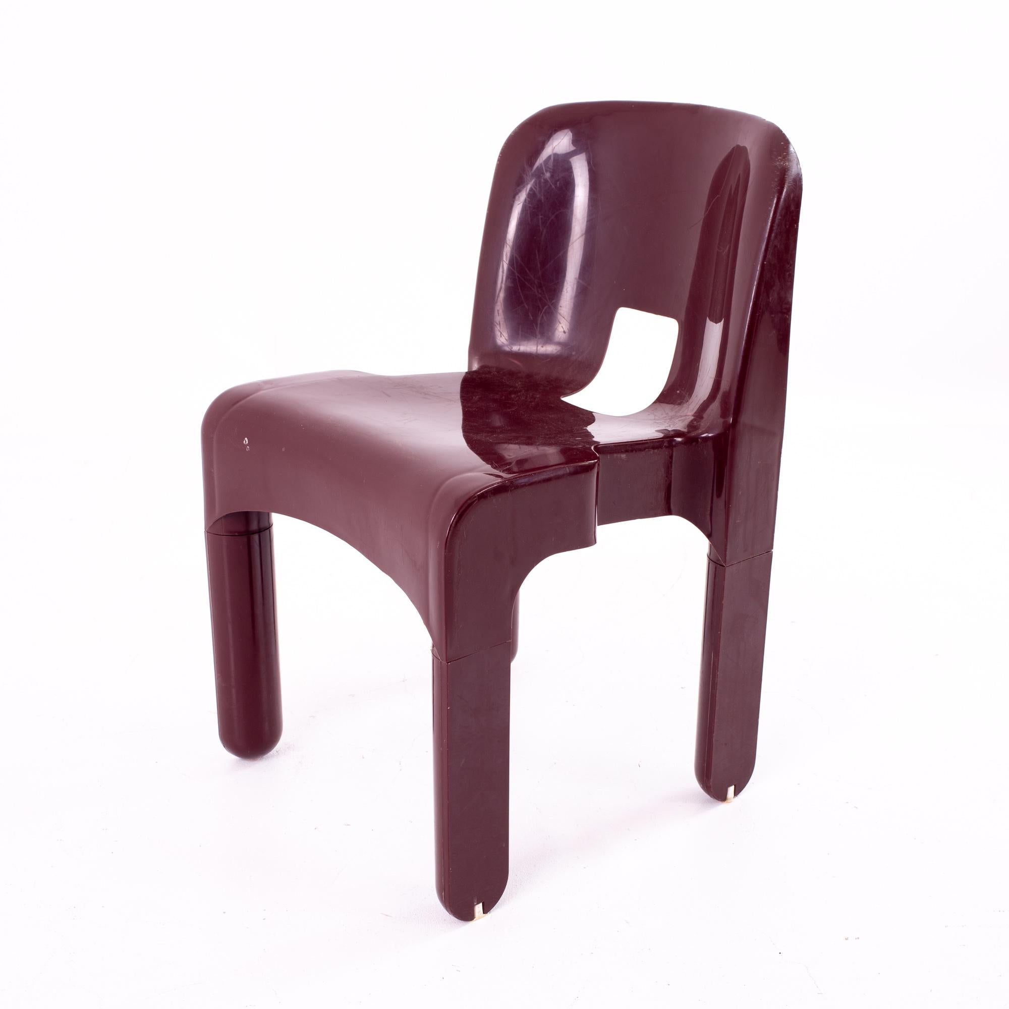 Joe Colombo Kartell Mid Century Plastic Chairs, Pair 3