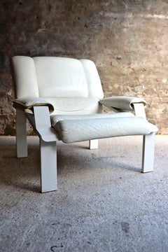 Joe Colombo – LEM chair – White Leather – Bieffeplast – Italy – 1960s