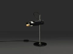 Joe Colombo 'Mini Spider' Table Lamp by Oluce, Black Metal, Mid-Century