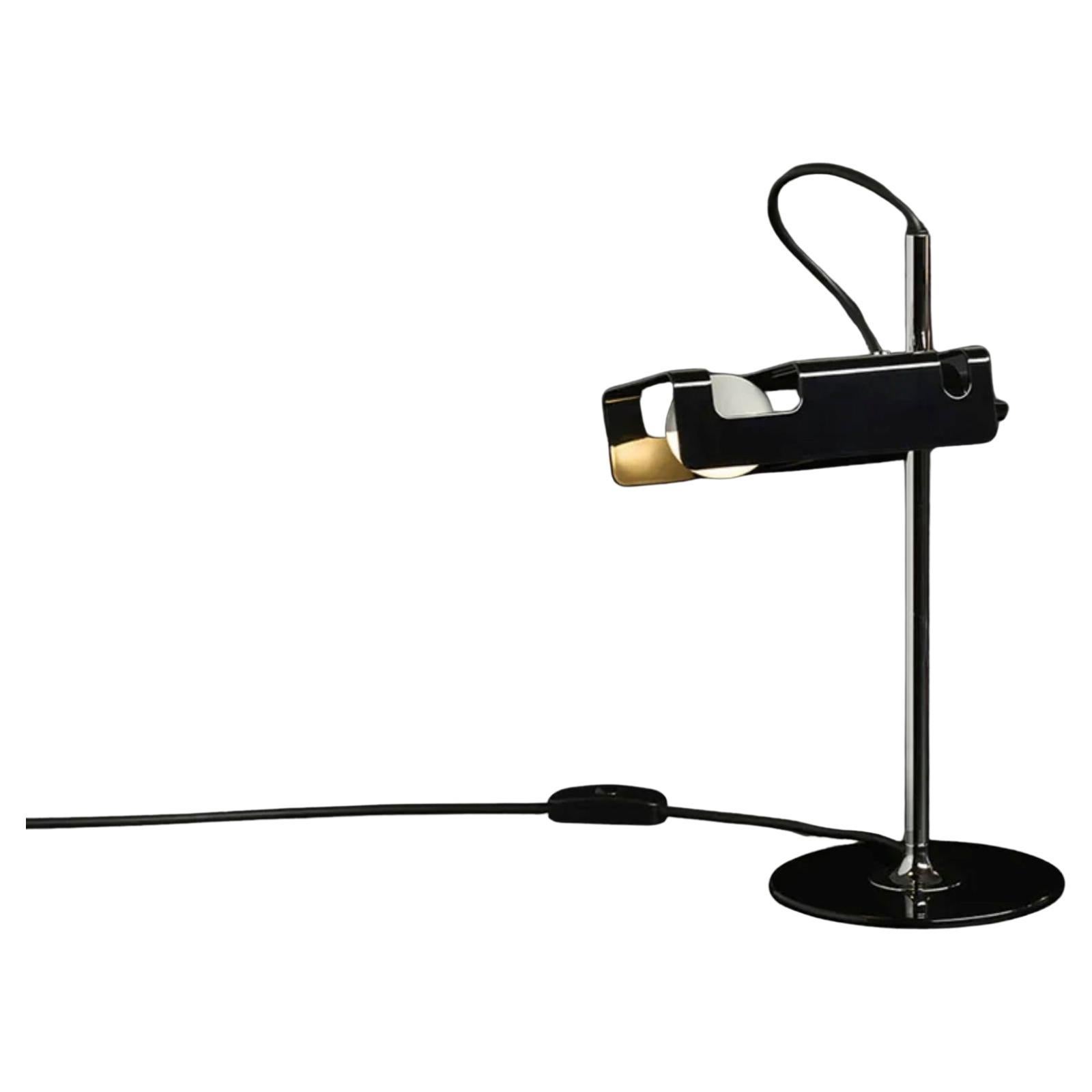 Joe Colombo 'Mini Spider' Table Lamp by Oluce, Black Metal, Mid-Century For Sale