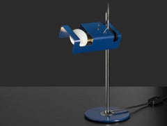 Joe Colombo 'Mini Spider' Table Lamp by Oluce, Blue Metal, Mid-Century