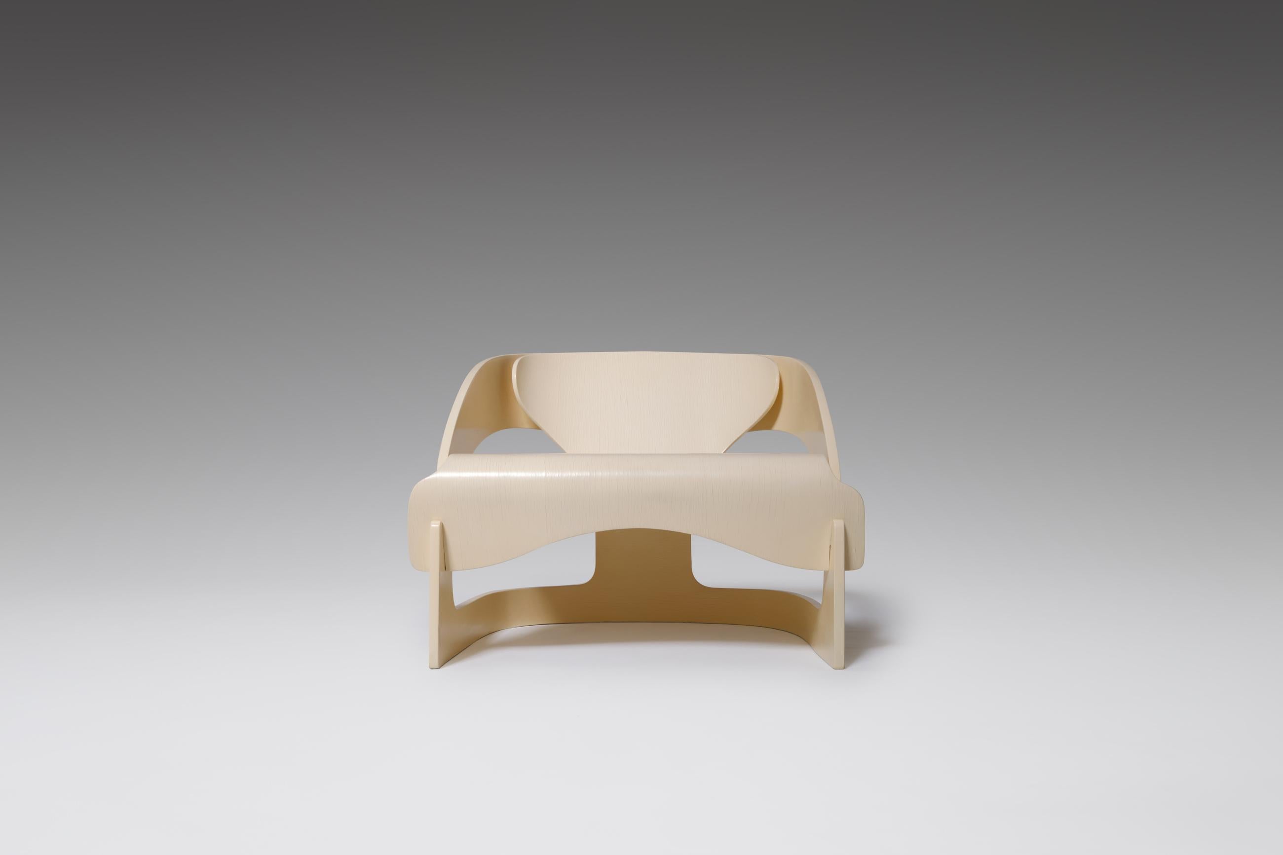 20th Century Joe Colombo Mod. 4801 Plywood Armchair, Italy, 1965