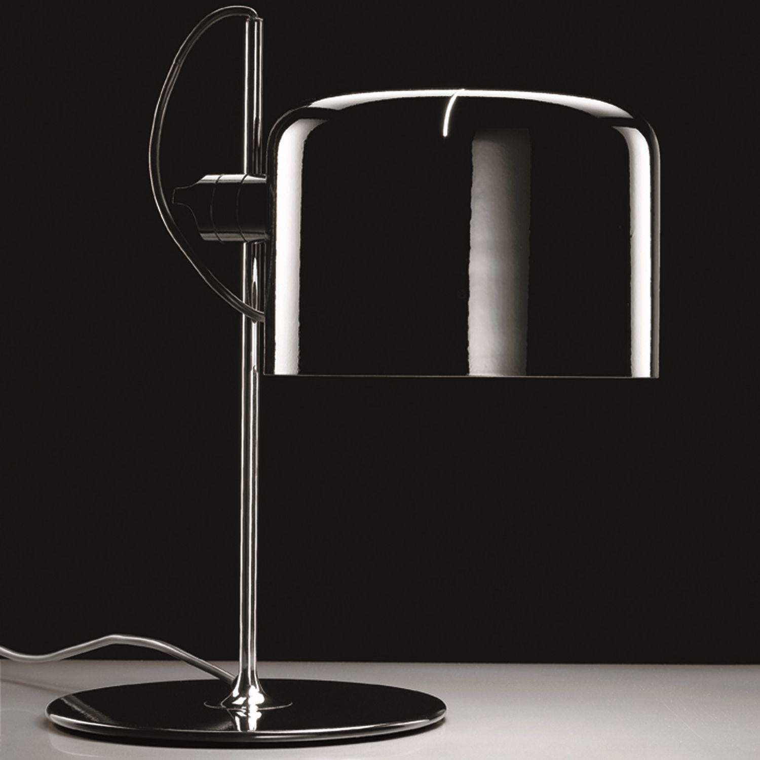 Aluminum Joe Colombo Model #1158 'Coupé' Wall Lamp in Black for Oluce For Sale