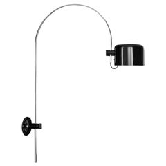 Joe Colombo Model #1158 'Coupé' Wall Lamp in Black for Oluce