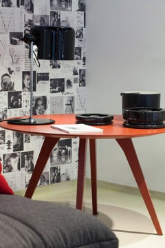 Joe Colombo Model #2202 'Coupé' Table Lamp in Black for Oluce