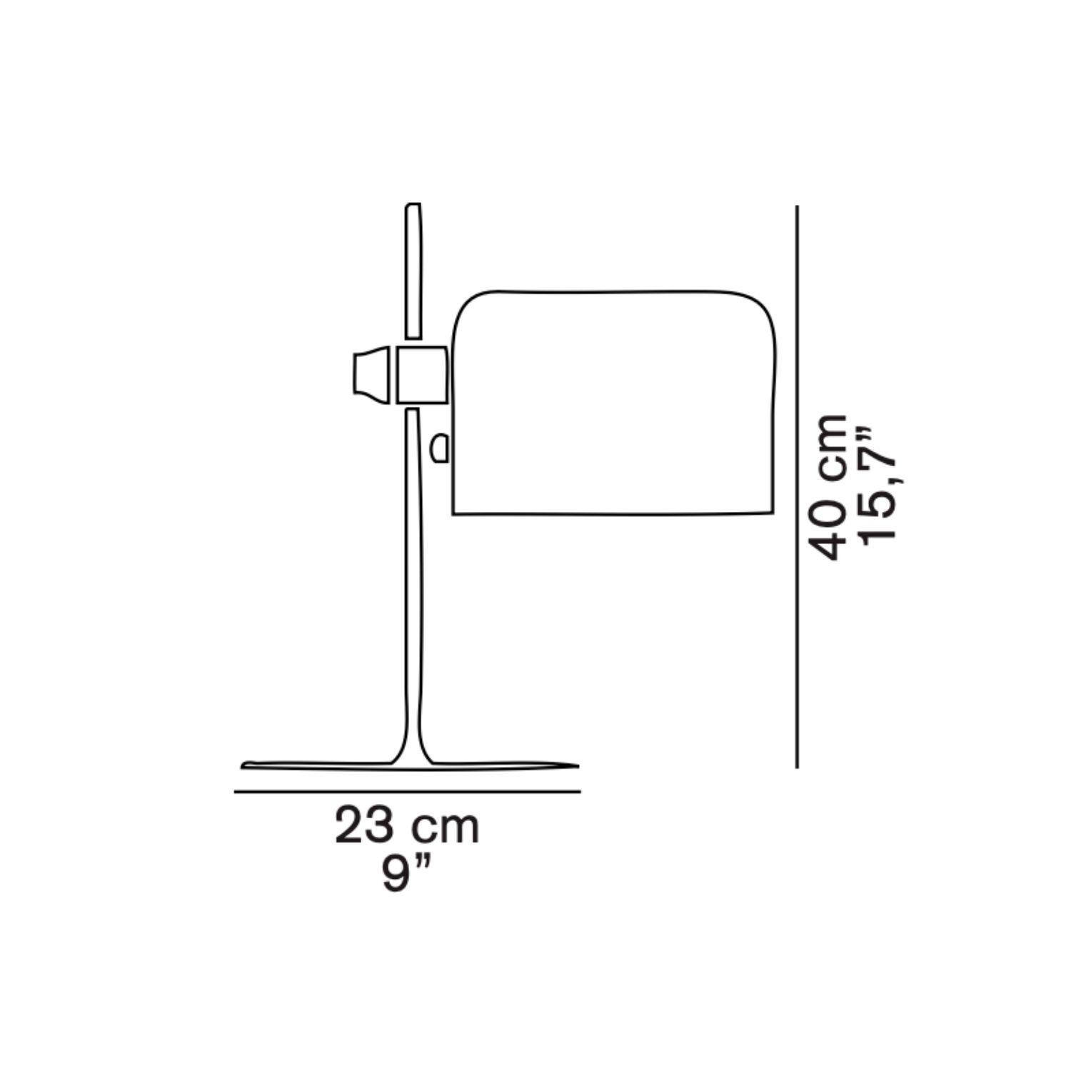 XXIe siècle et contemporain Lampe de table 'Coupé' modèle #2202 en noir pour Oluce en vente