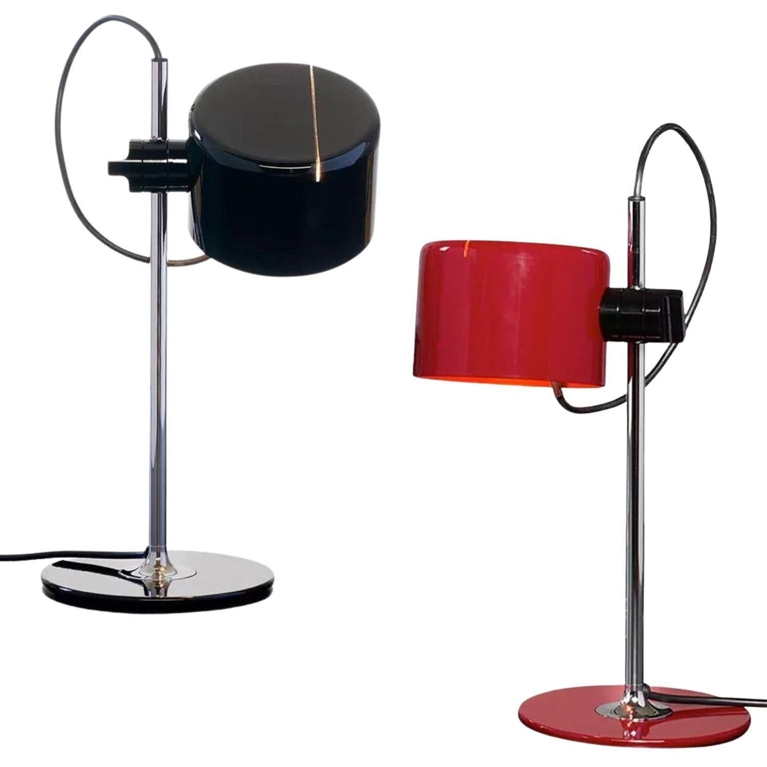 Italian Joe Colombo Model #2202 'Coupé' Table Lamp in Scarlet for Oluce For Sale
