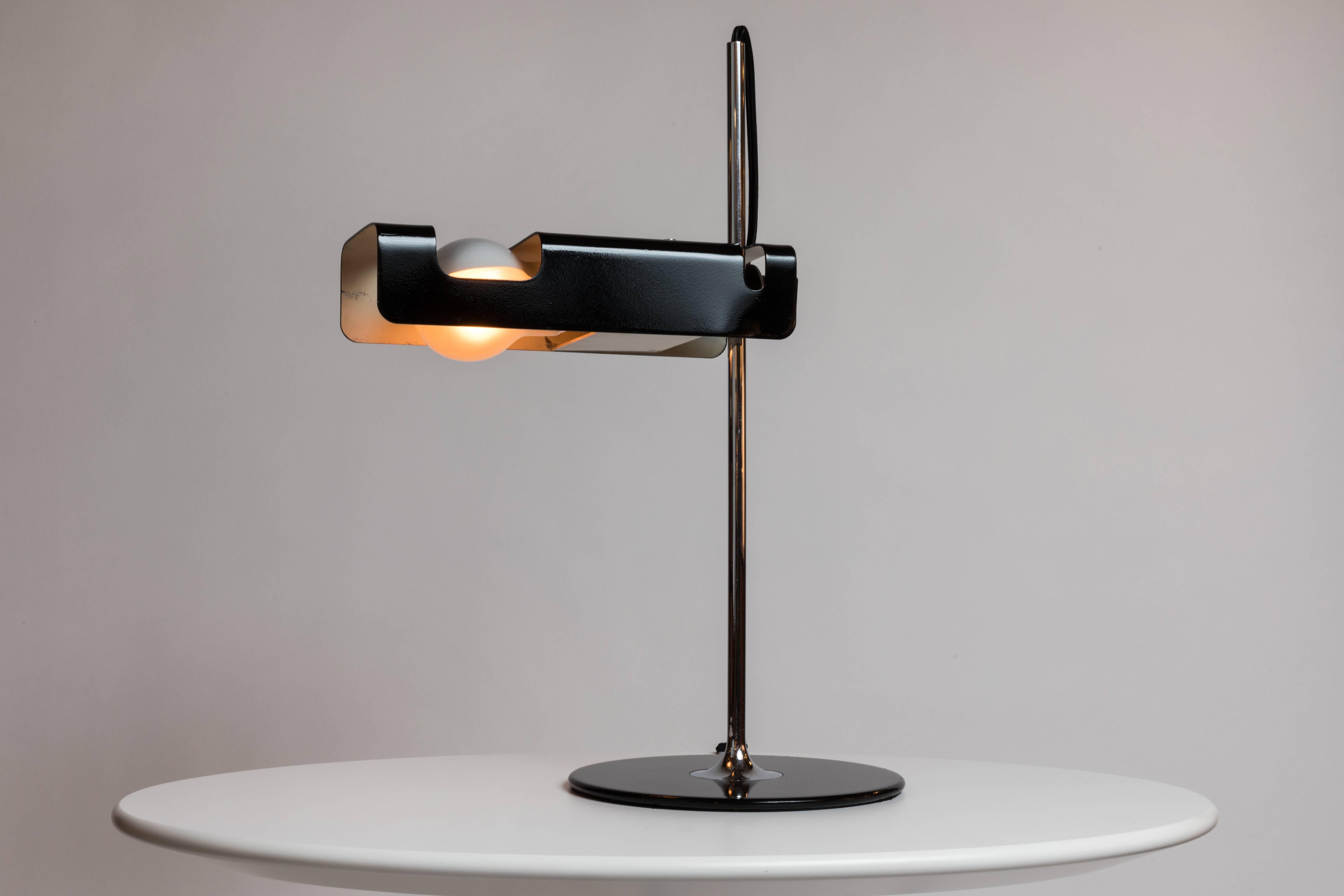 Joe Colombo Model #291 'Spider' Table Lamp in Black for Oluce For Sale 1