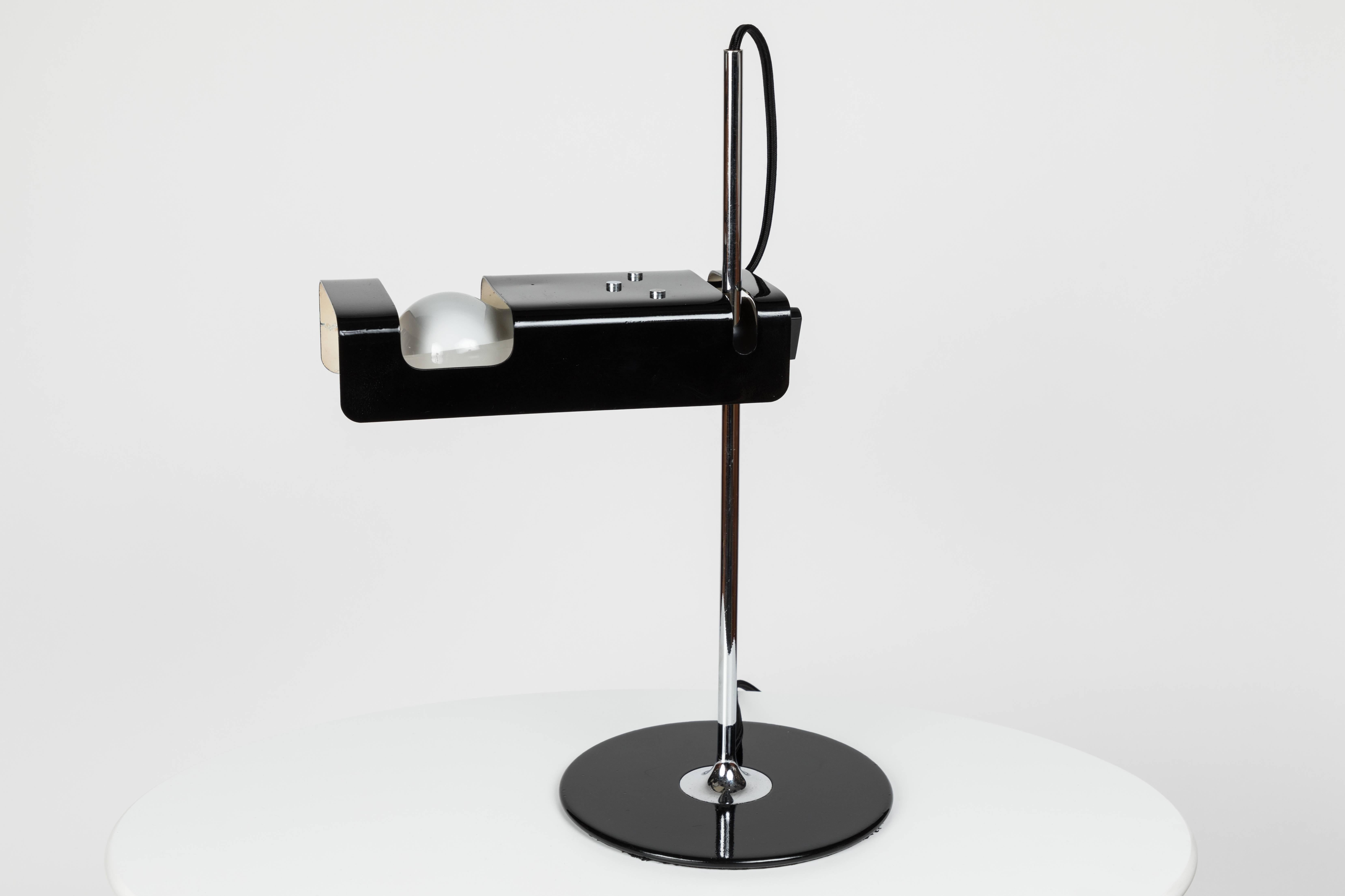 Joe Colombo Model #291 'Spider' Table Lamp in Black for Oluce For Sale 2