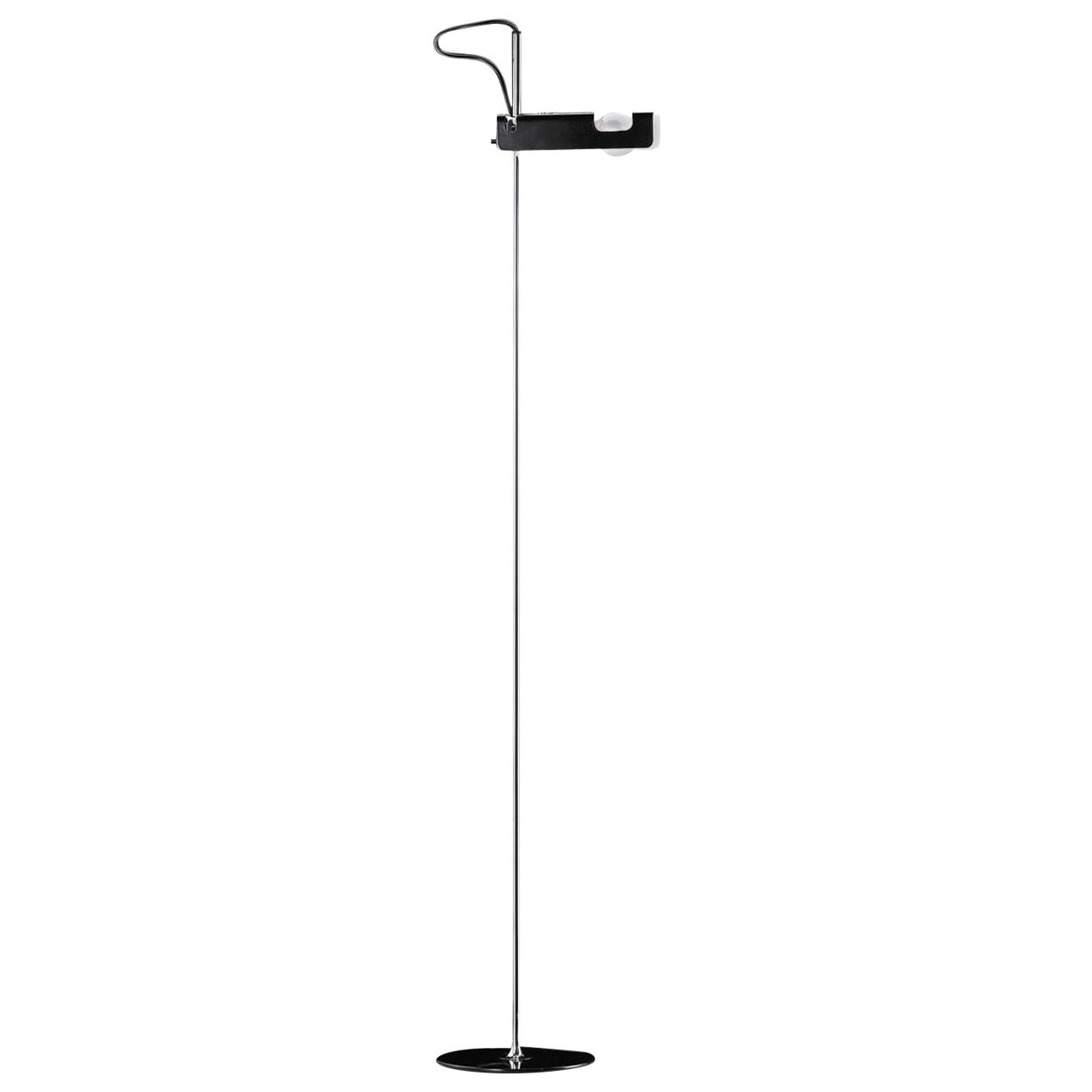 Joe Colombo Model #3319 'Spider' Floor Lamp in Black for Oluce