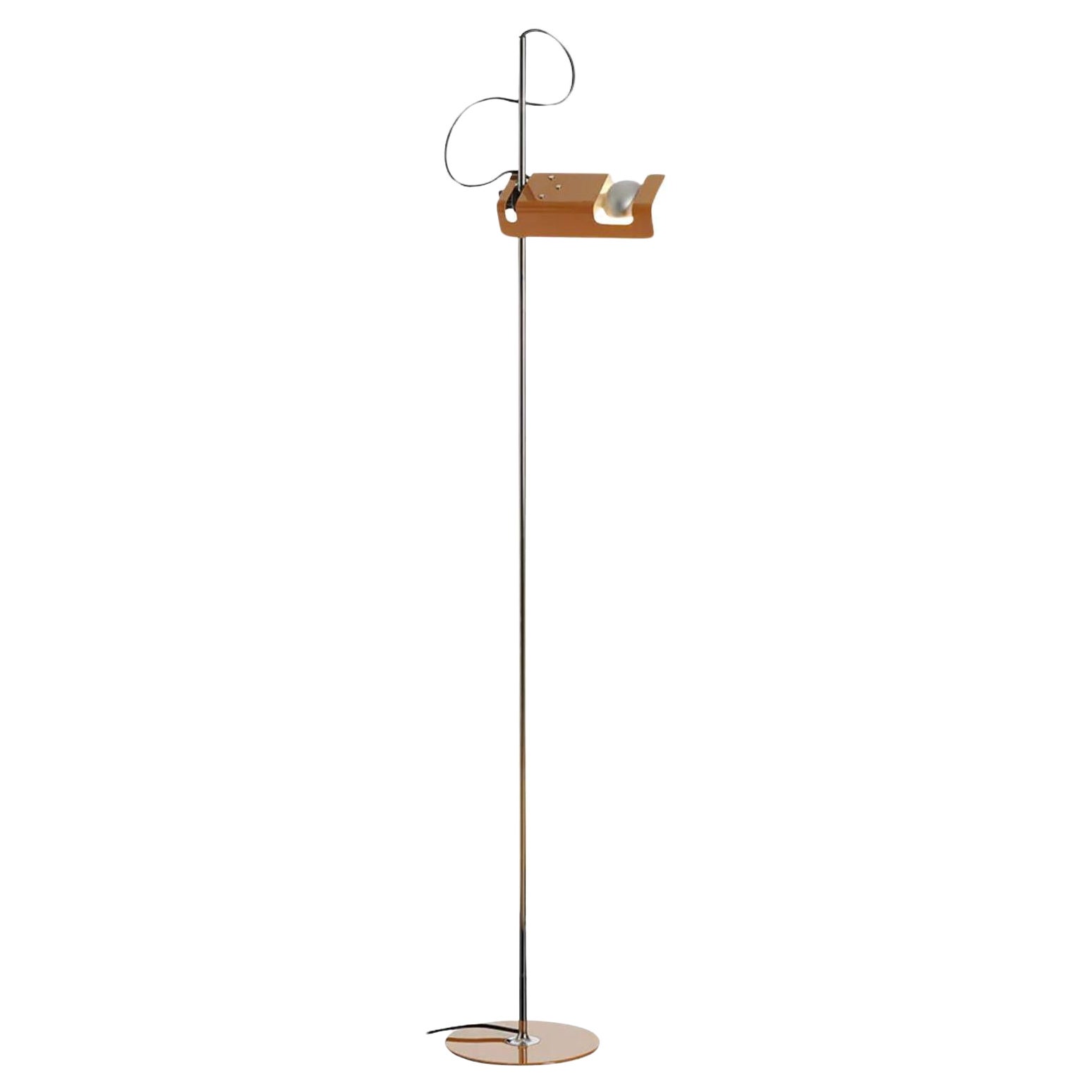 Joe Colombo Model #3319 'Spider' Floor Lamp in Mustard Yellow for Oluce