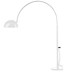Joe Colombo Model #3320/R 'Coupé' Floor Lamp in White for Oluce