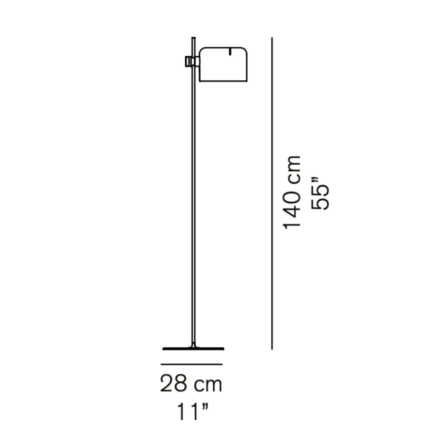 Joe Colombo Model #3321 'Coupé' Floor Lamp in Black for Oluce For Sale 1