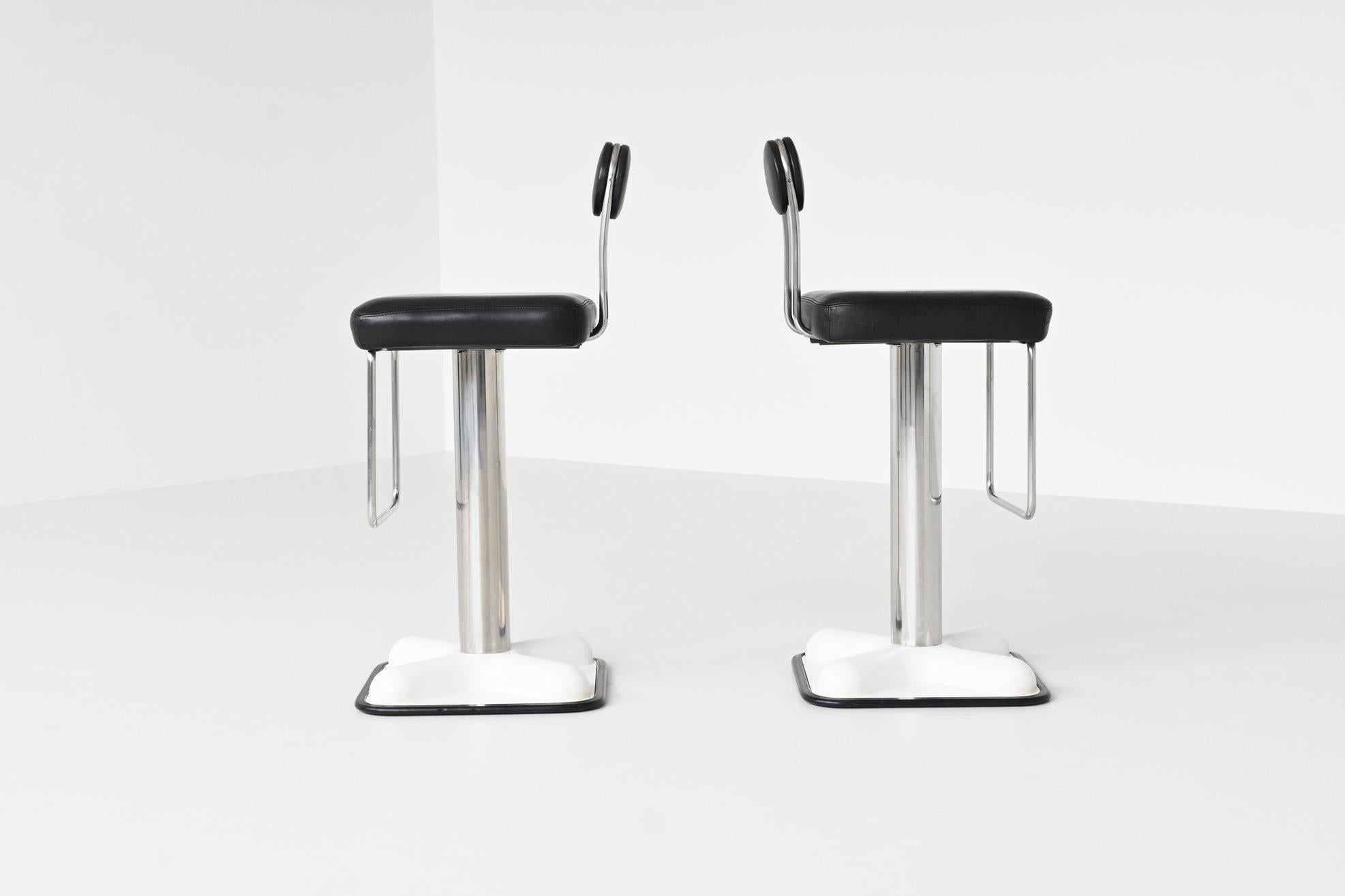 Joe Colombo model Birillo set of four bar stools Zanotta Italy 1971 4