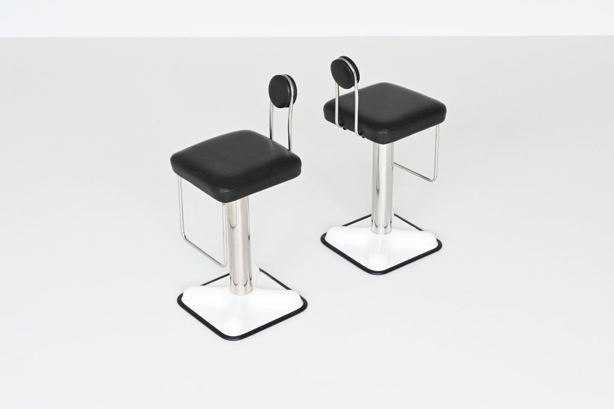 Joe Colombo model Birillo set of four bar stools Zanotta Italy 1971 5