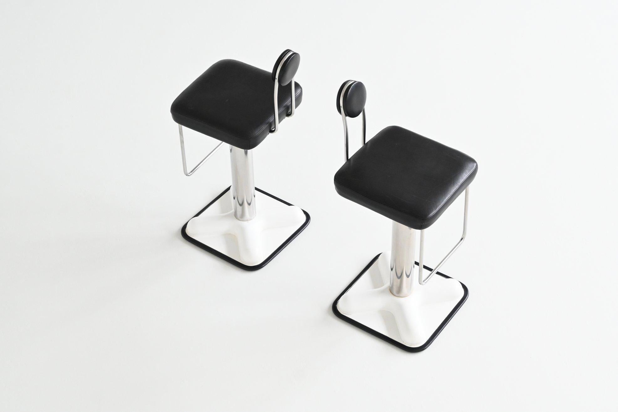 Joe Colombo model Birillo set of four bar stools Zanotta Italy 1971 6