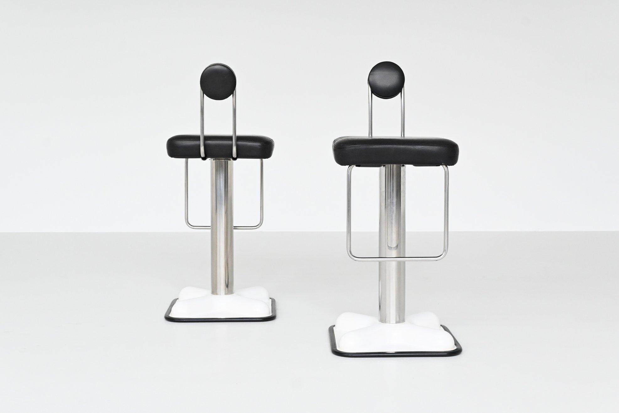 Joe Colombo model Birillo set of four bar stools Zanotta Italy 1971 8