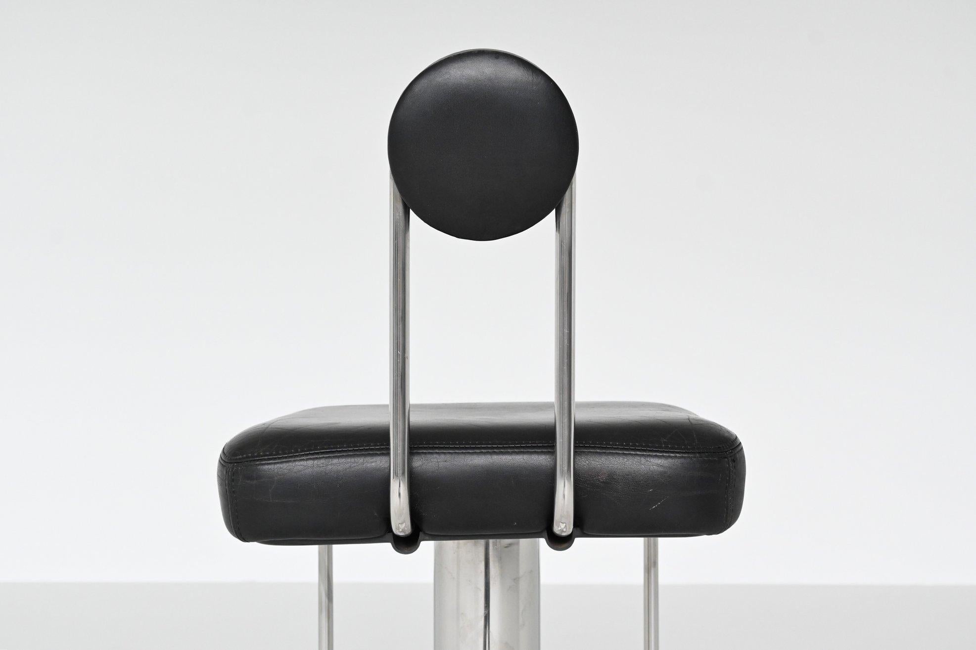 Joe Colombo model Birillo set of four bar stools Zanotta Italy 1971 10