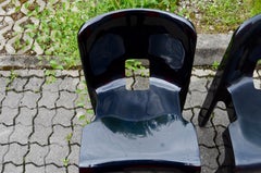 Joe Colombo modèle 4867 Universale pour Kartell lot de 3 chaises de salle à manger