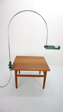 Joe Colombo O-Luce "Spider" Grüne Gelenk-Schreibtischlampe:: Modell 293:: Italien:: 1960er Jahre