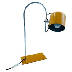 Joe Colombo Oluce Style Yellow Table Lamp, Italy 1960s