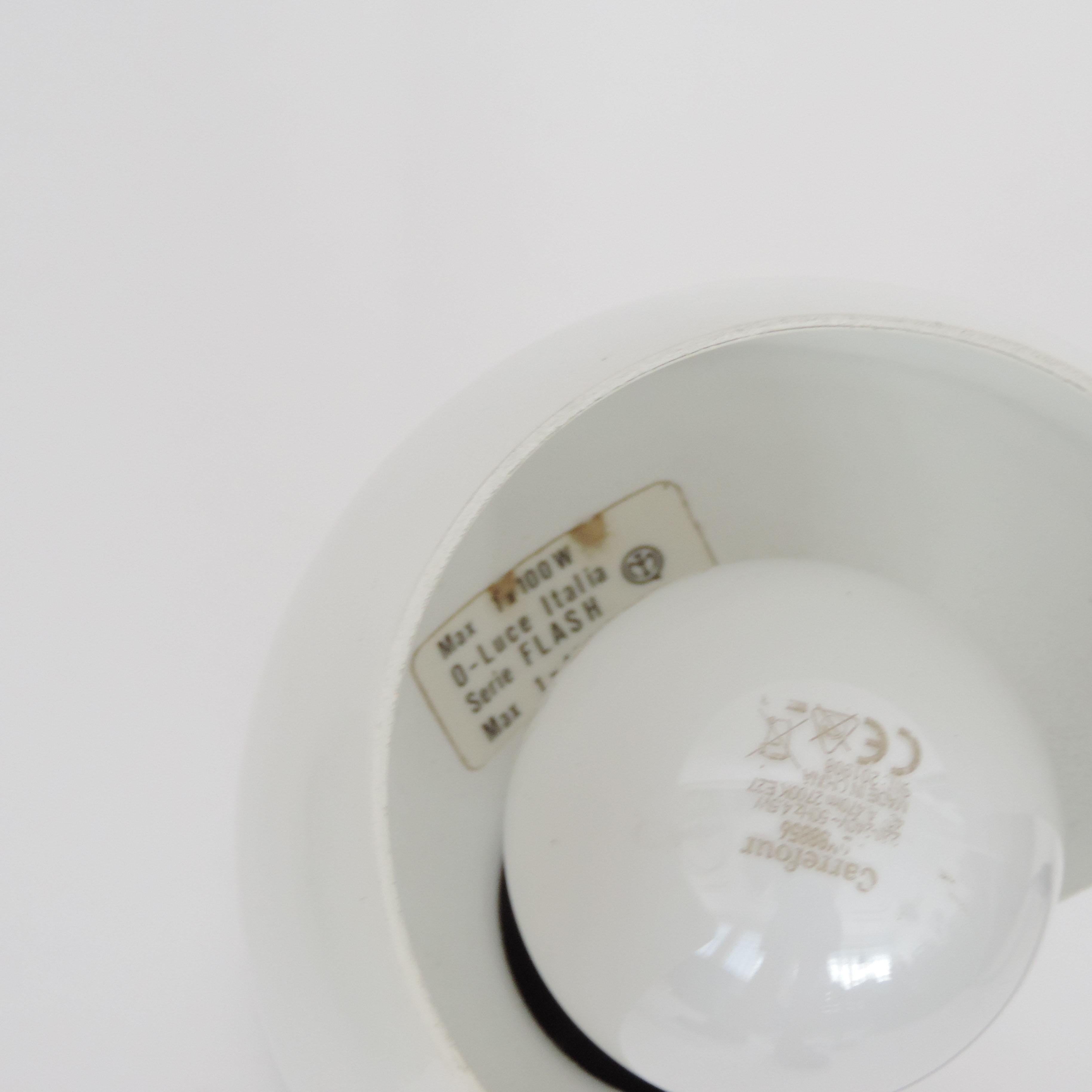 Joe Colombo Coppia di mini lampade da tavolo Flash per O-Luce, Italia anni '70 In condizioni buone in vendita a Milan, IT
