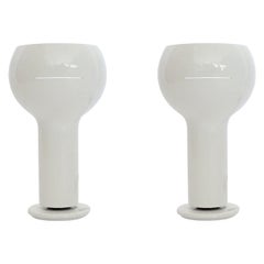Joe Colombo Pair of Mini Flash Table Lamps for O-Luce, Italy 1970s