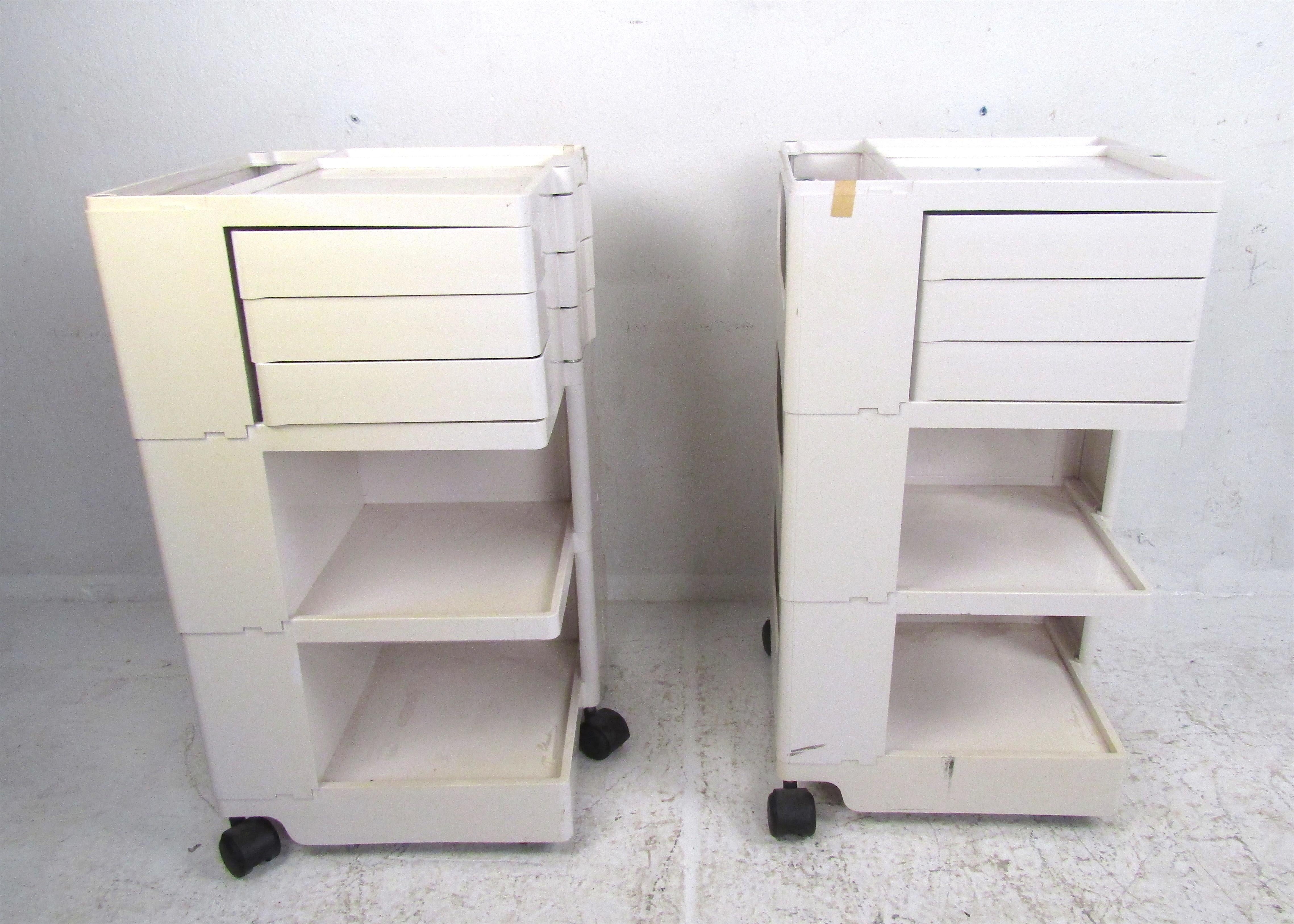 plastic storage trolley