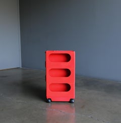 Joe Colombo Red Boby 3 Portable Storage System for Bieffeplast, circa 1969