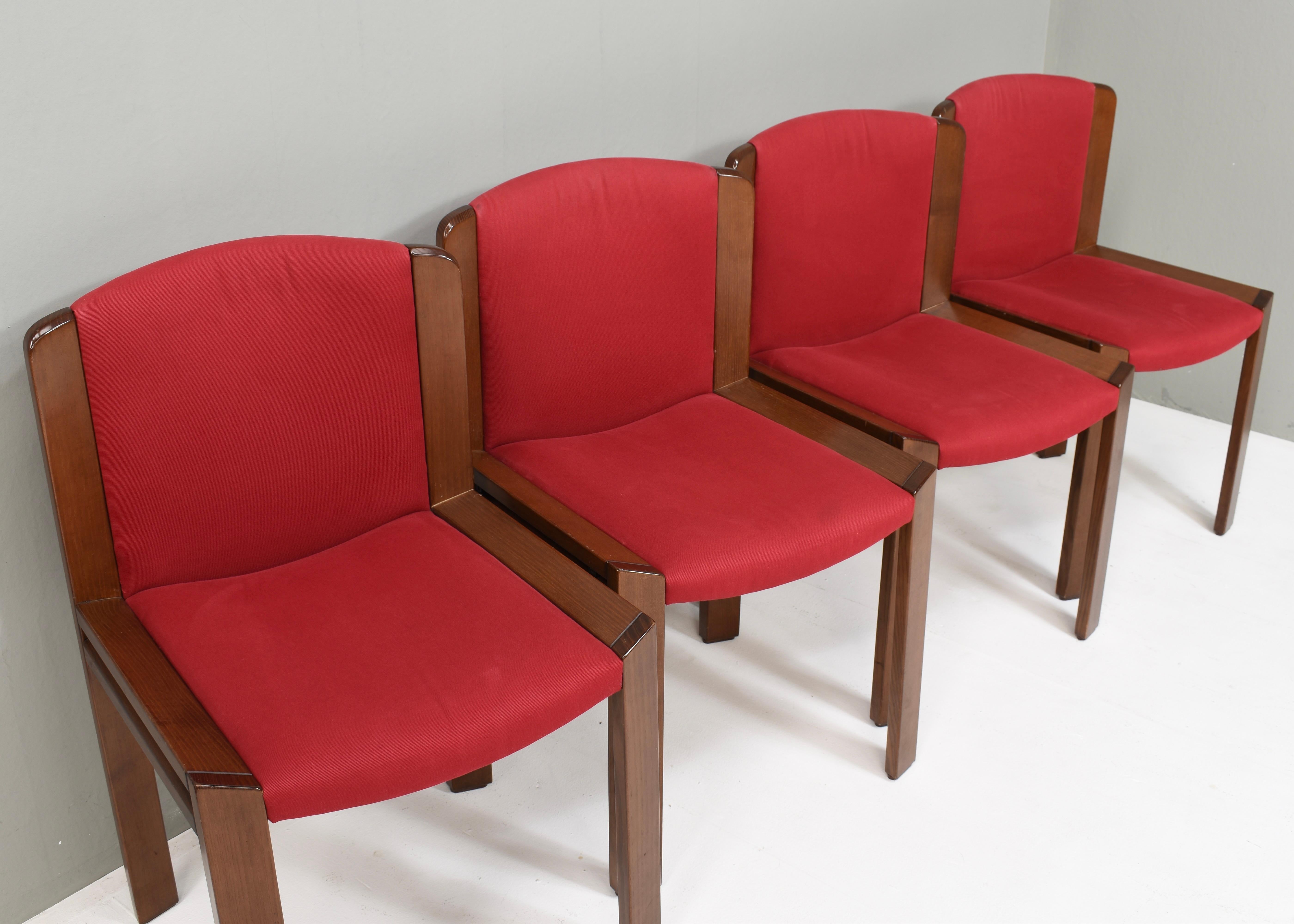 Italian Joe Colombo set of 4 'model 300' Dining Chairs for POZZI, Italy - 1965 For Sale
