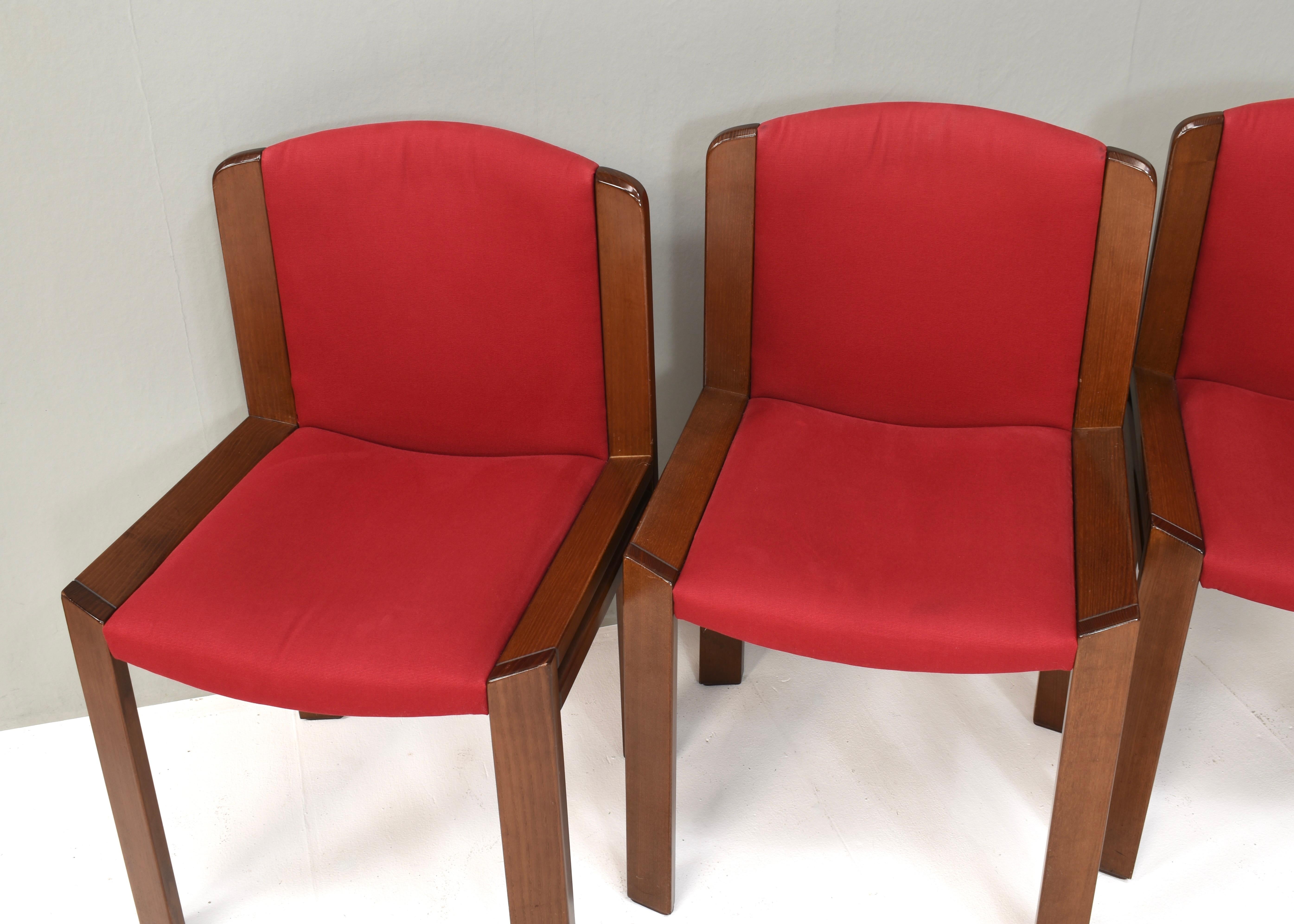 Mid-20th Century Joe Colombo set of 4 'model 300' Dining Chairs for POZZI, Italy - 1965 For Sale