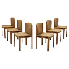 Joe Colombo Set of Six '300' Dining Chairs in Beige Upholstery