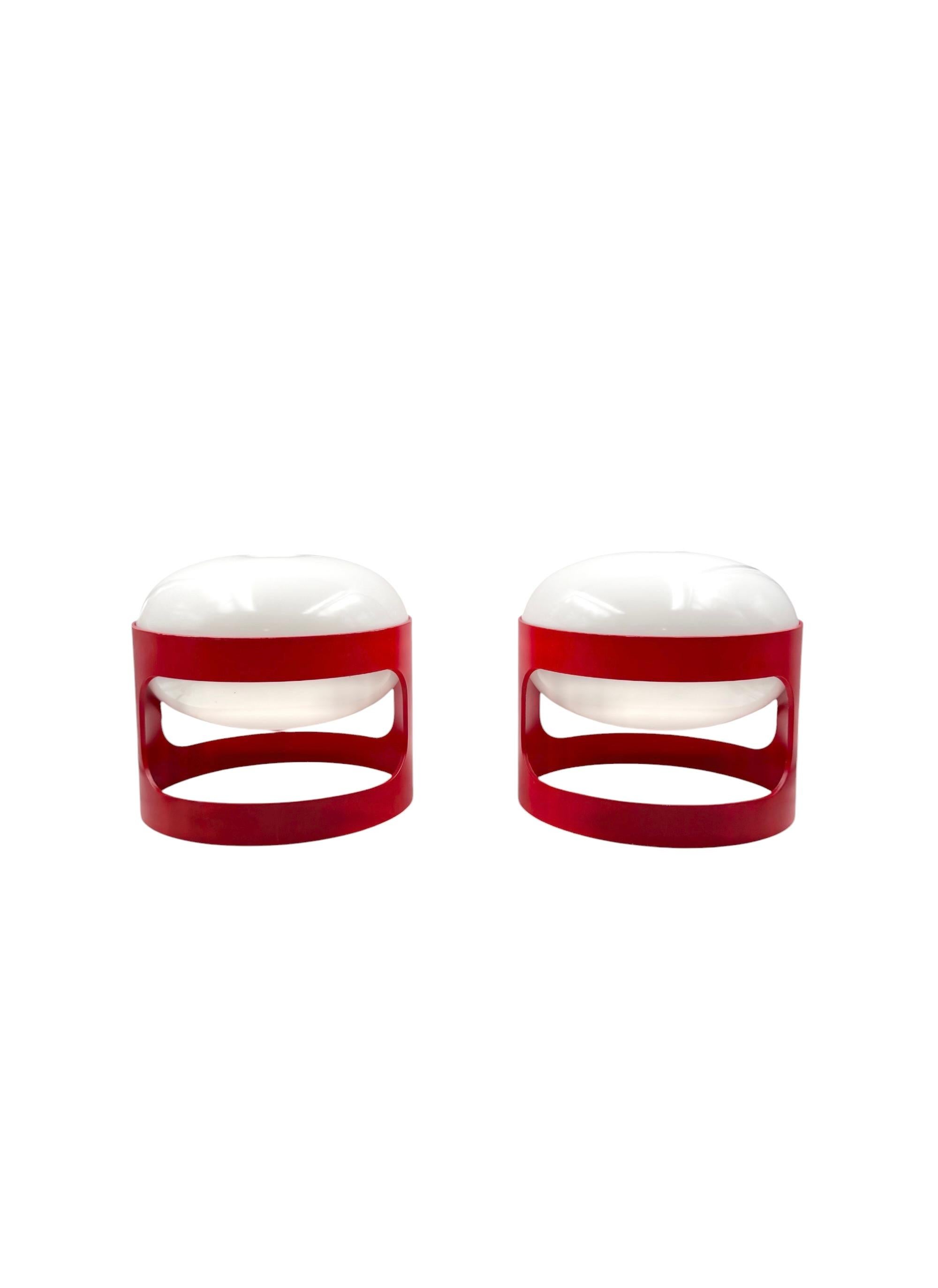 Joe Colombo, space age set of 2 mod. KD27 table lamps, Kartell Italy 1970s For Sale 6